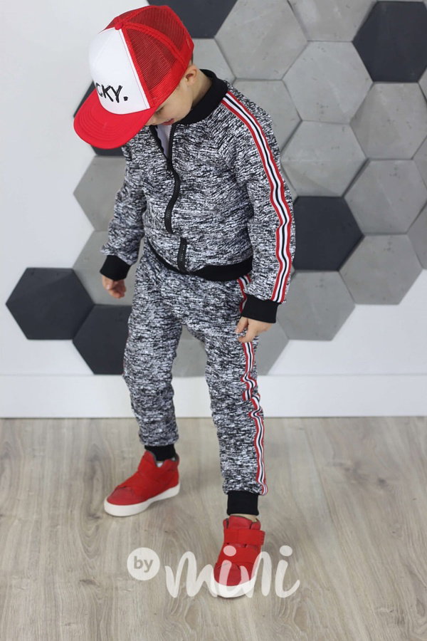 Mramorový set pro chlapce - tepláky+mikina