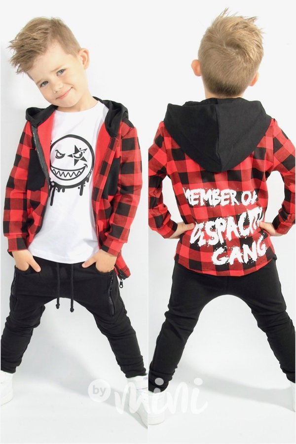 Gang karo mikina black/red