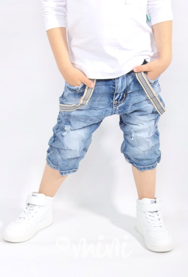 Jeans shorts s kšandami
