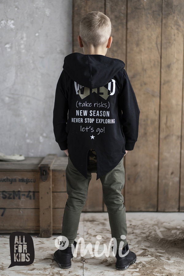 Khaki zipper tepláky