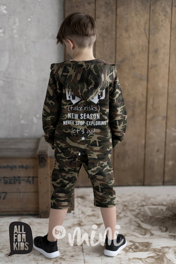 Prodloužená army wild mikina