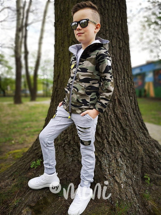 Chlapecká army maskáčová mikina 