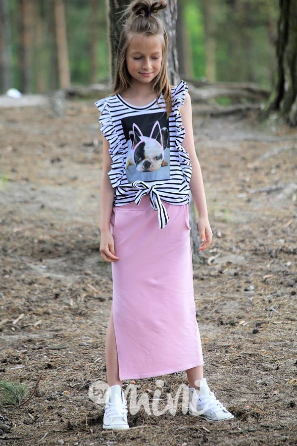 Pink midi sukně