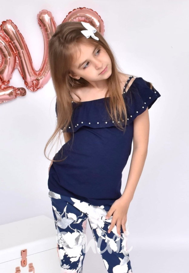Marine dívčí blue blůzka na ramínka