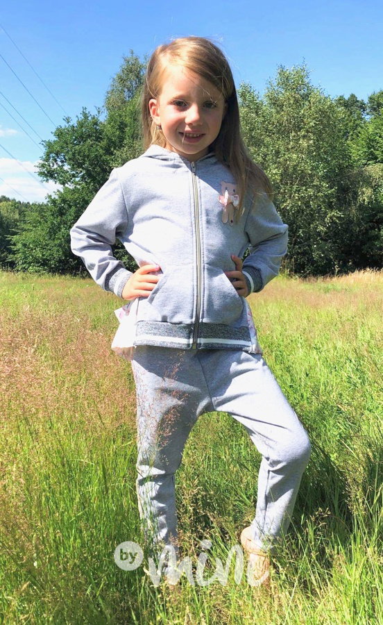 Bear designová teplákovka šedá
