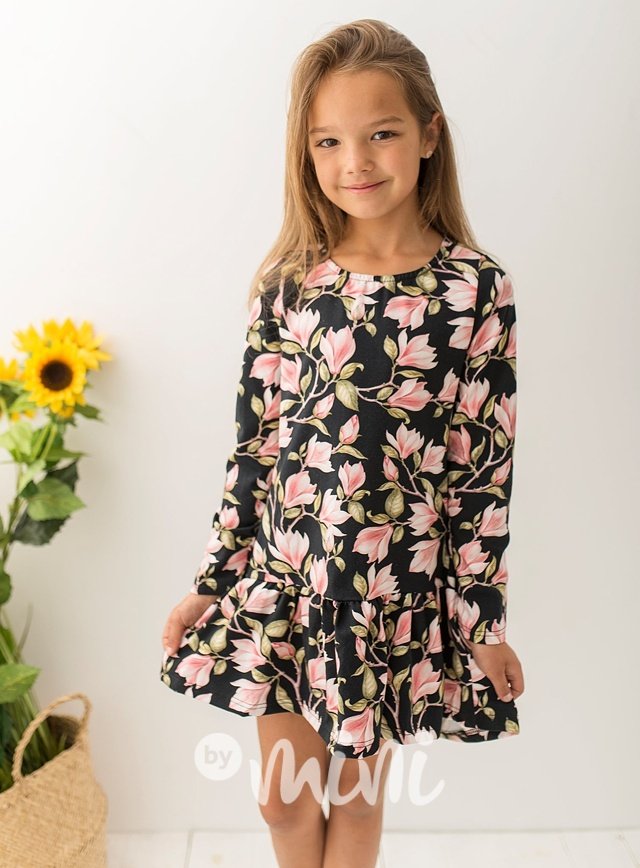 Dětské dívčí šaty květinová vzor
