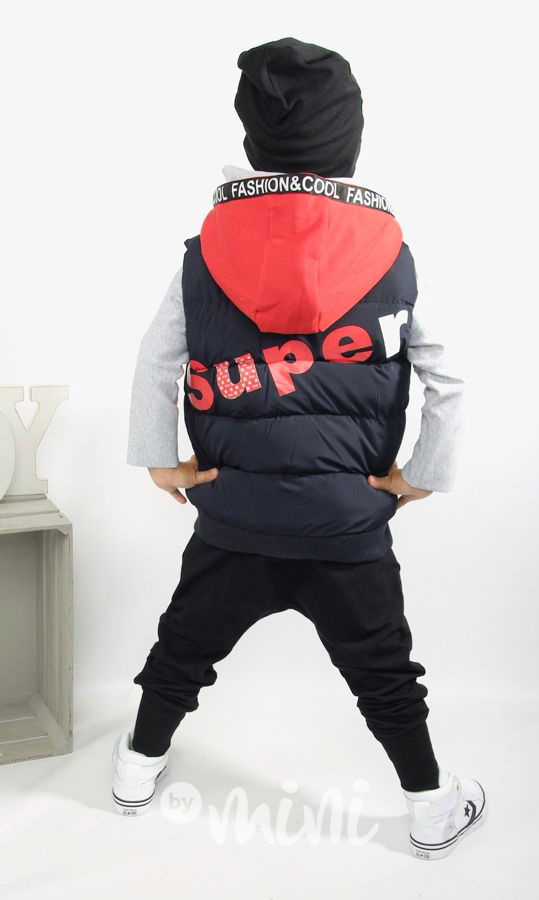 Dětská podzimní vesta s kapucí By Mini