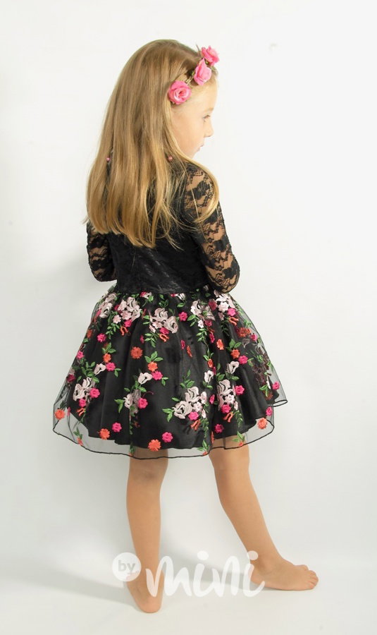 Luxusní šaty "Black Flower lace"