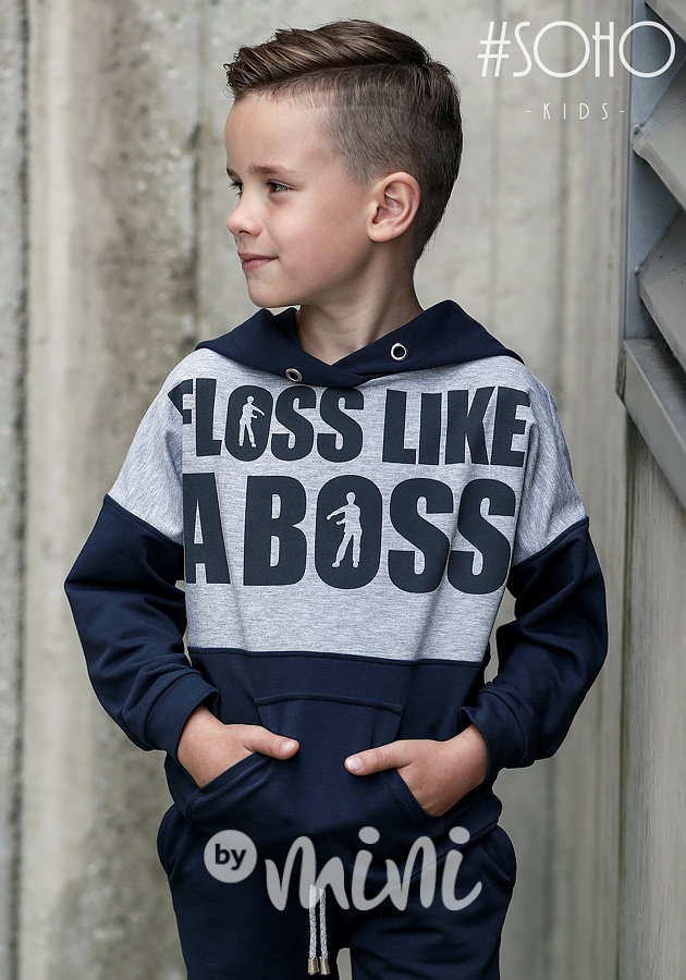 Boss chlapecká tepláková souprava blue