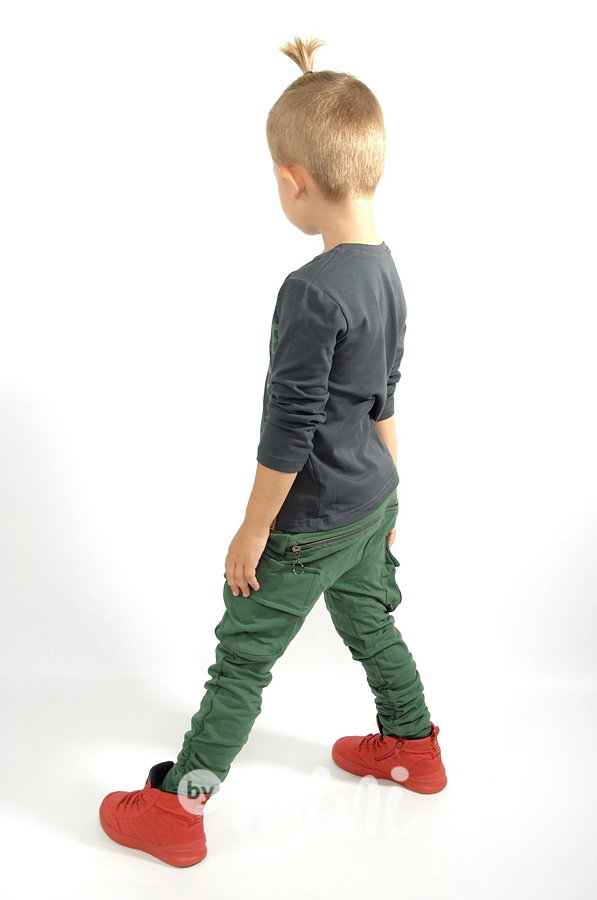 Khaki baggy kapsáče zip