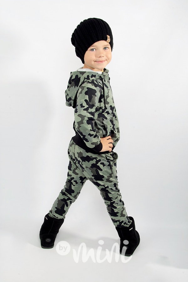 Green army mikina s kapucí