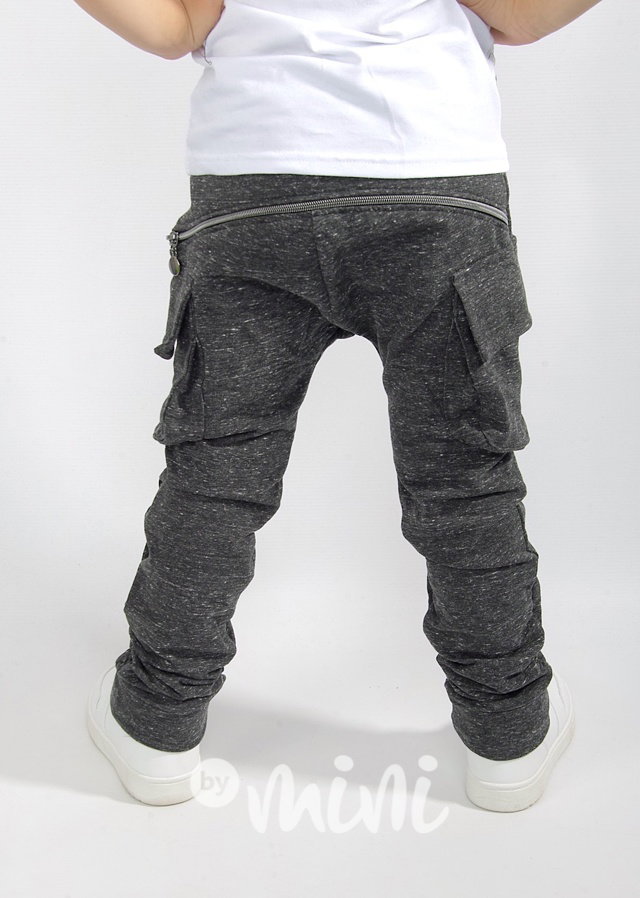 Melange grey kapsáče zip