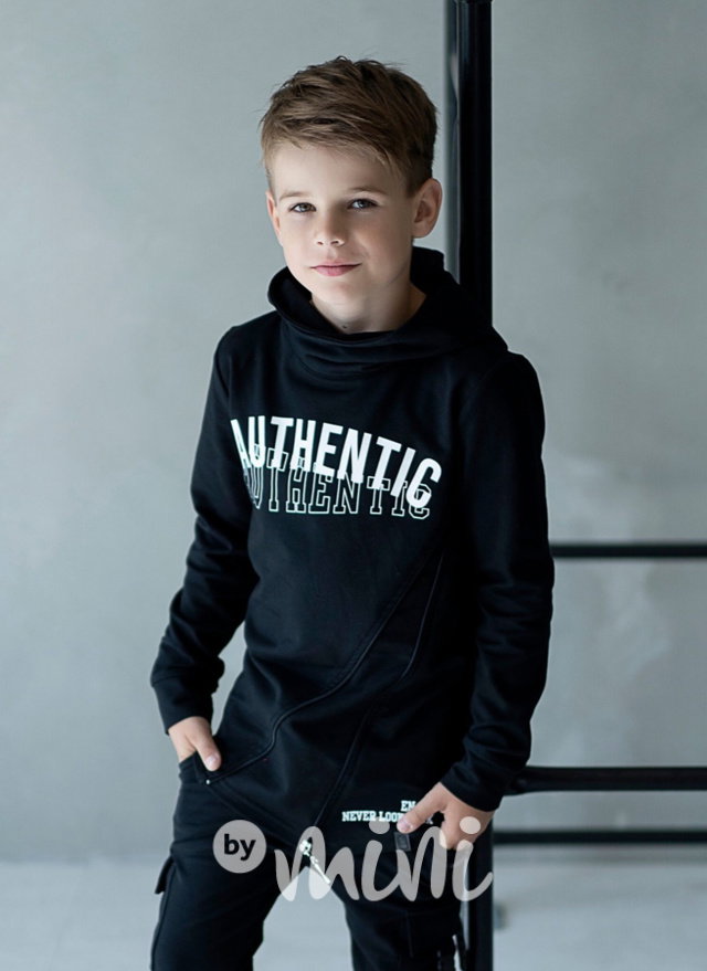 Černá zipová mikina authentic