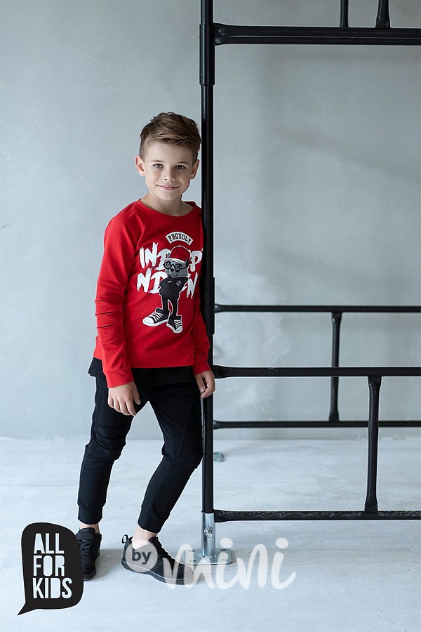 Cool ripped červená mikina