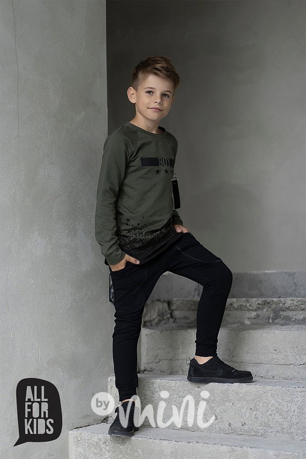 BOY chalenge mikina s karabinou khaki