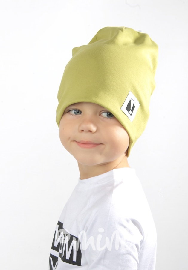 Dvojitá beanie čepka lemon