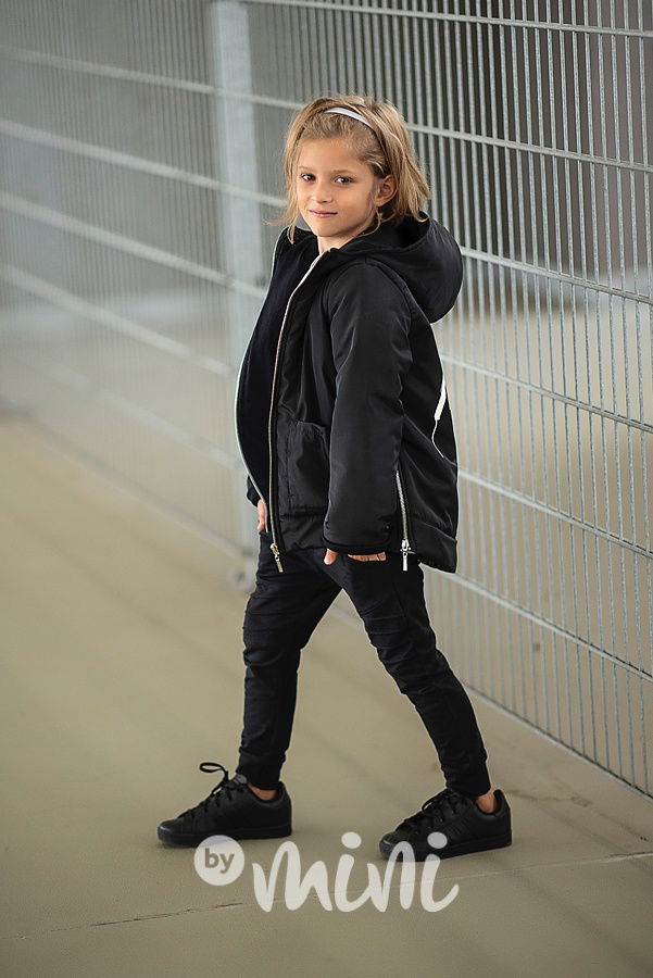 *Premium* Urban street style bunda se zipy černá
