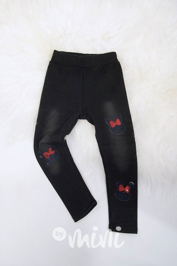 Zimní vyteplené TERMO legíny - black jeans