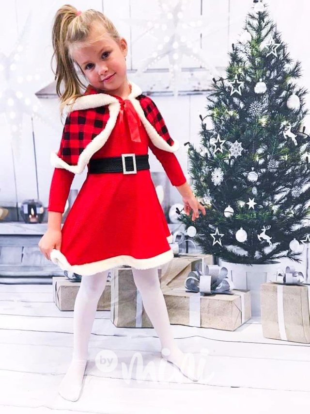 2v1 Santa's girl dívčí vánoční šaty