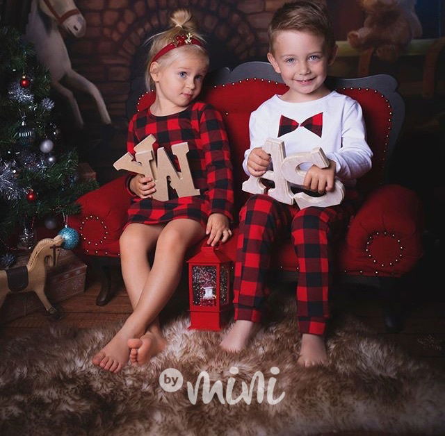 Vánoční karo chlapecký set