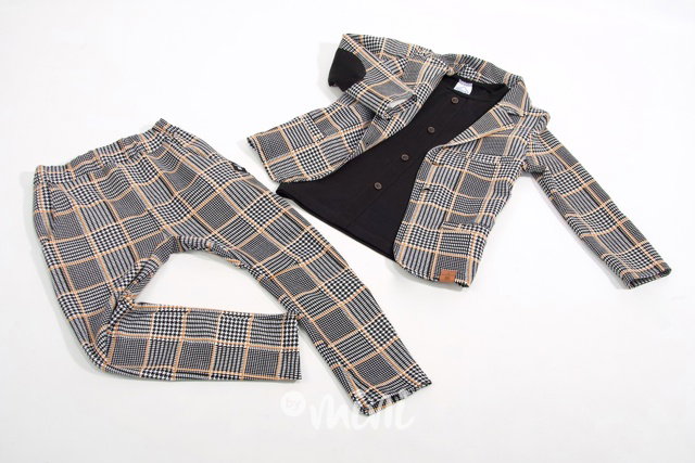 Limited karo chlapecký set -  sako a kalhoty