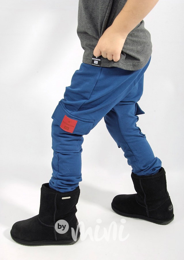Vyteplené chlapecké baggy kapsáče - blue