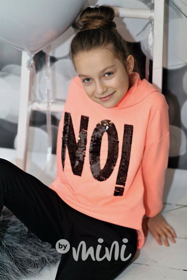 Orange mikina "NO"