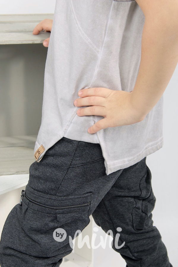 NEW baggy kapsáče šedý melír