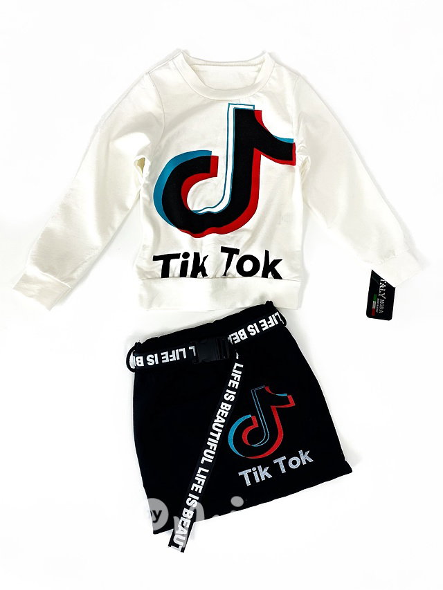 Tik Tok dívčí souprava se sukní