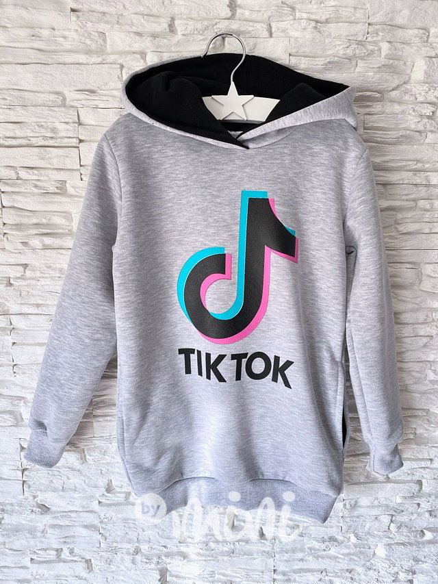 Tik Tok hoodie - šedá