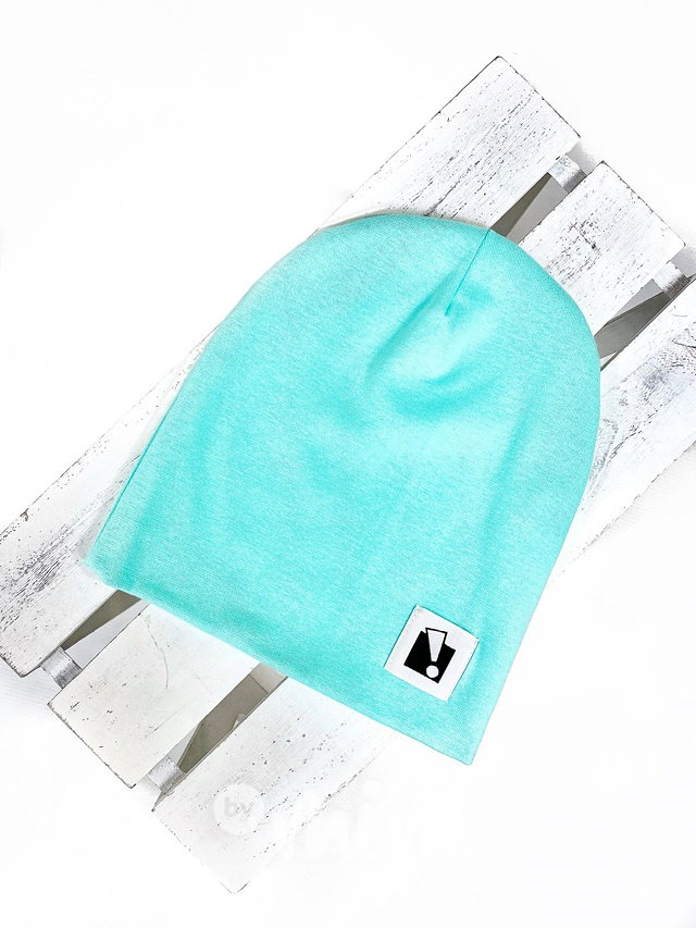 Dvojitá beanie čepka mentolková