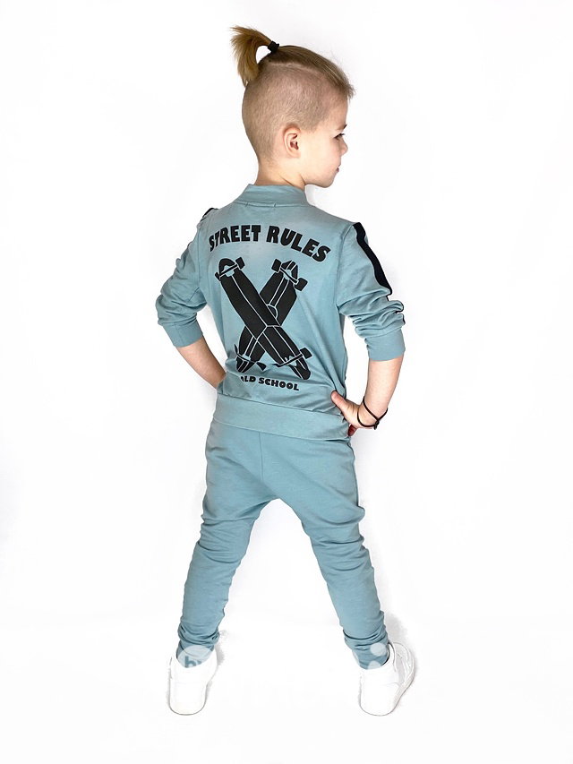 Street rules mikina - cool mint