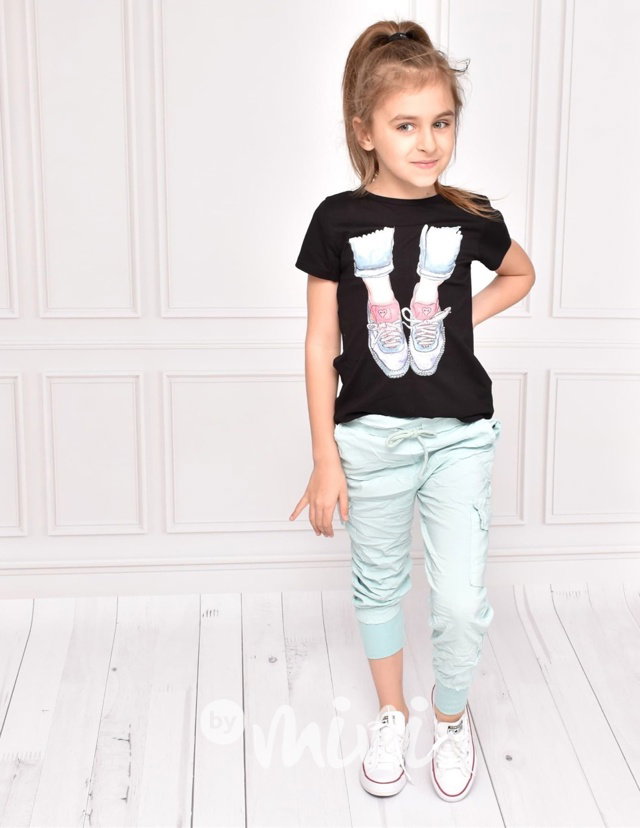 Mint kalhoty + fashion triko
