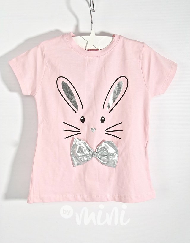 Bunny triko s ouškama - pink