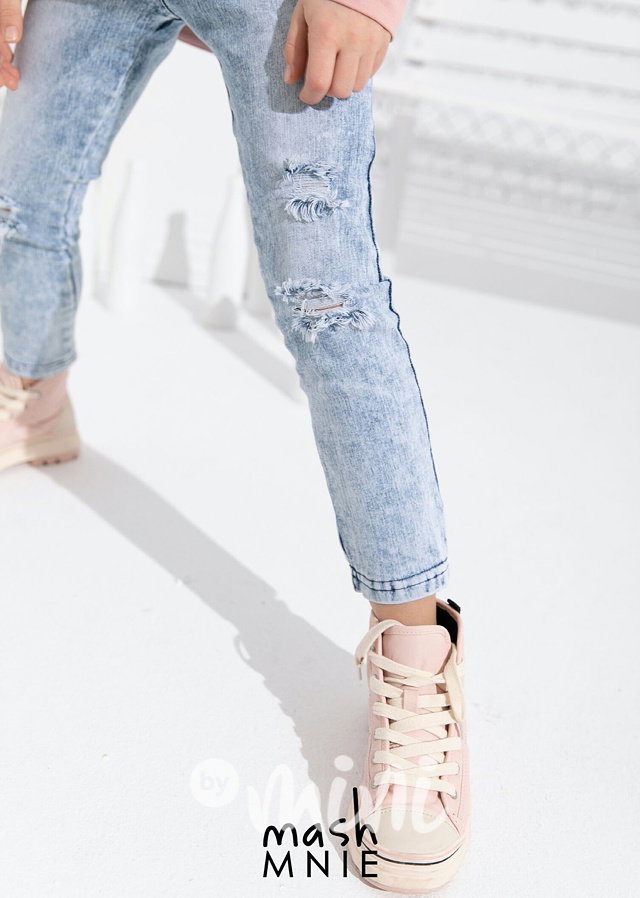 Ice blue ripped jeans *Premium*
