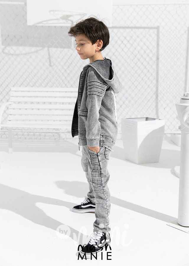 Soft jeans s prošitím ice black *Premium*