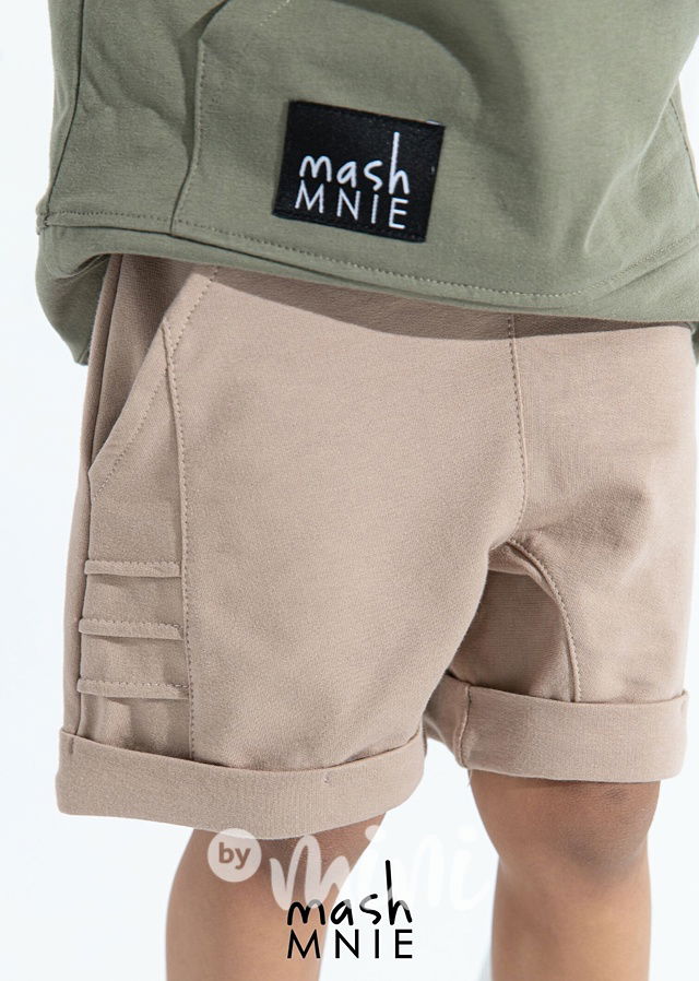 Street style chlapecké shorts s prošitím nude *Premium*