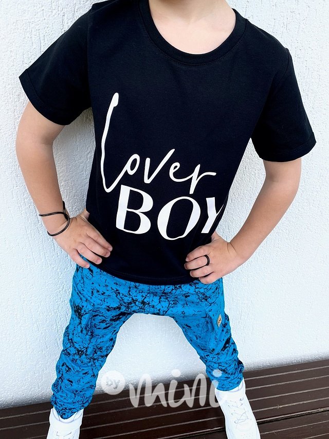 Chlapecké triko černé s potiskem - Lover boy