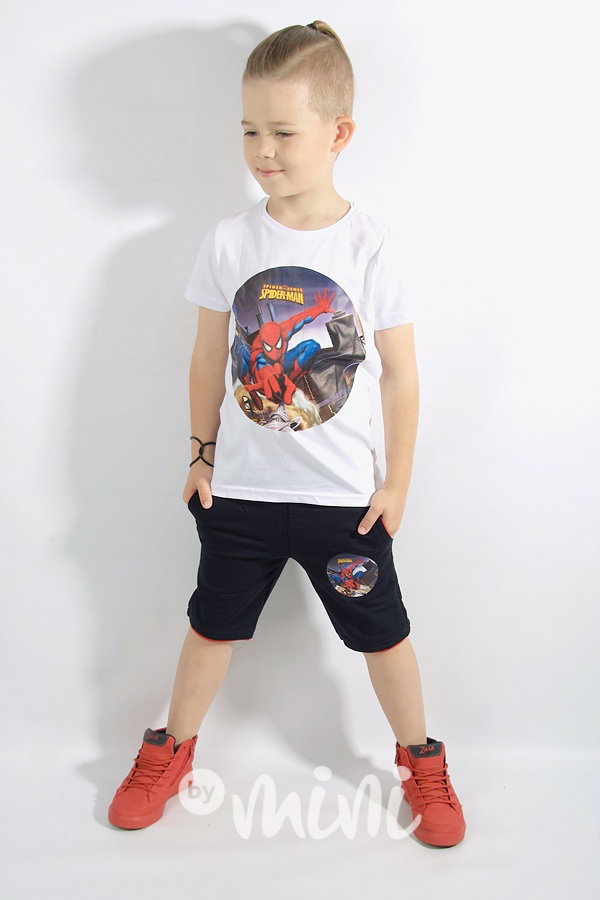 Spiderman letní set - white/black