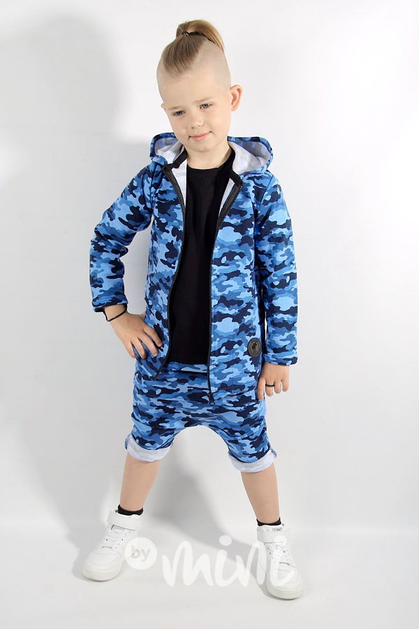 Ultra low baggy kraťasy - blue army