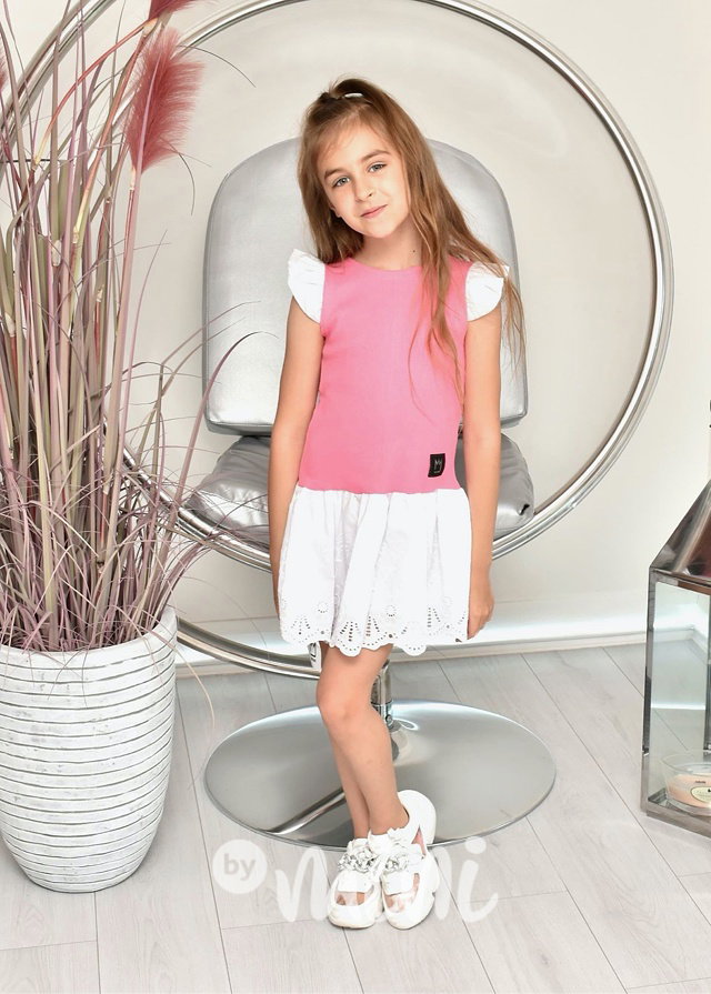 Dark pink&White letní šaty *TOP*