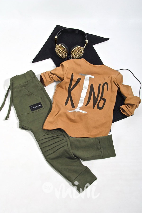 KING longsleeve triko - caramel