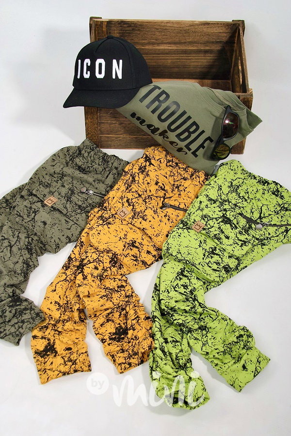 Pistácie marble baggy kapsáče zip