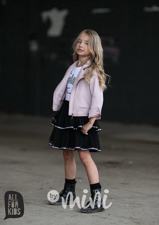 Broušený leather křivák růžový *by AFK*