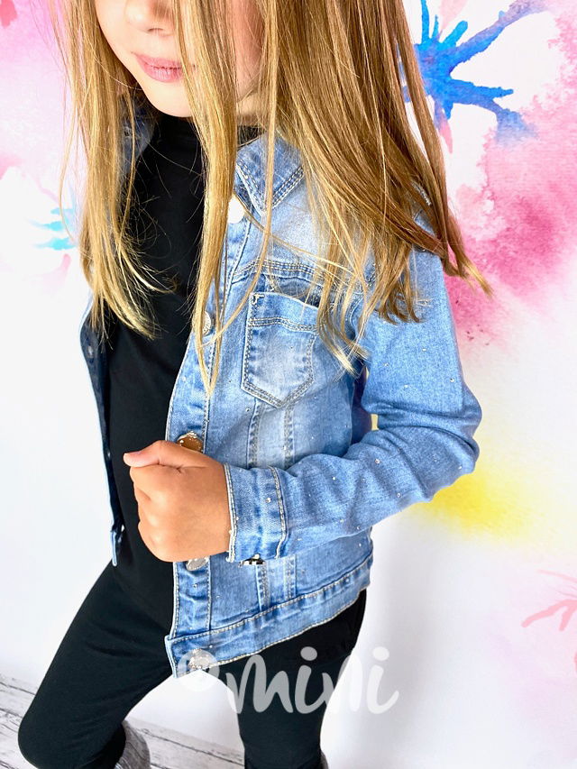 Jeans bunda posetá kamínky