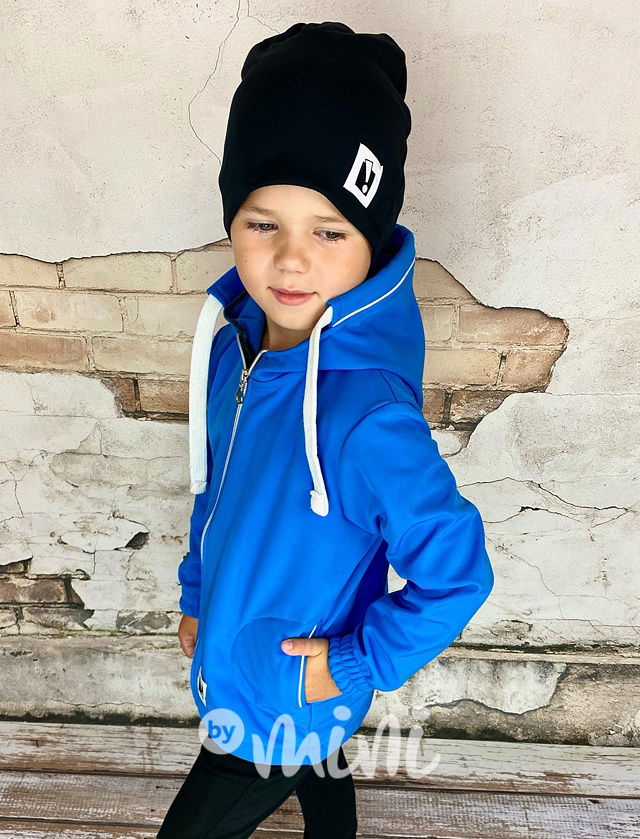 Podzimní prodloužená chlapecká softshellová bunda