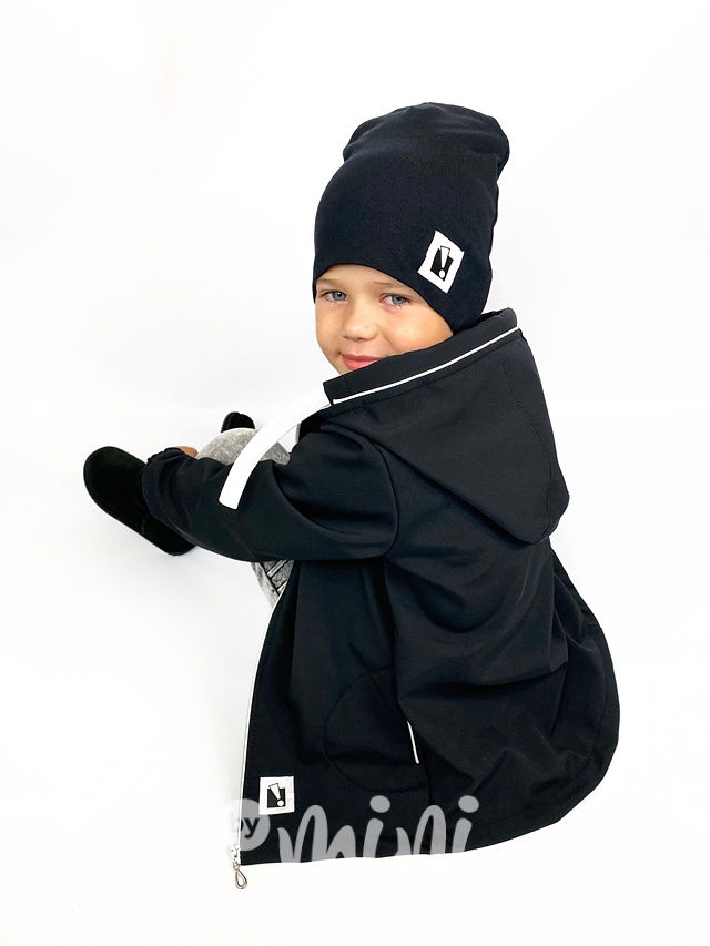 Warm softshell long bunda - černá