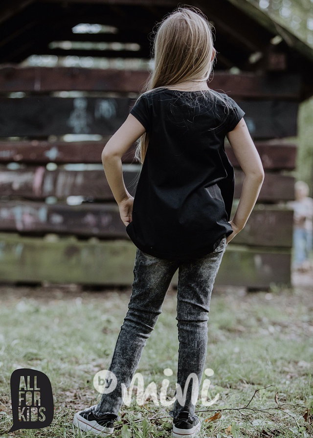 Acid wash black jeansy s prošitím *by AFK*
