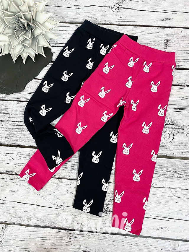 Oteplené Bunny legíny - tmavě modré
