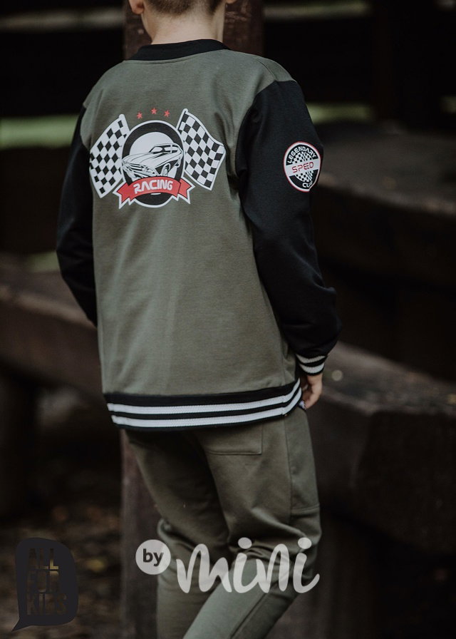 RACING bomber mikina khaki *by AFK*